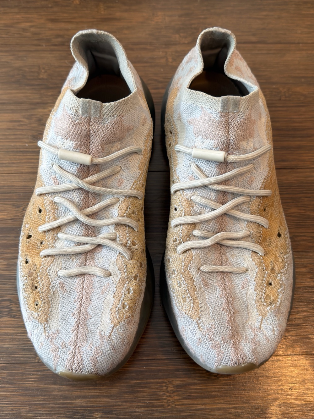 Yeezy Knit Slip-On Sneakers - Cream Tan